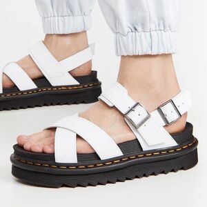 Dr. Martens Women's Voss II Quad Platform Sandal - White Athena